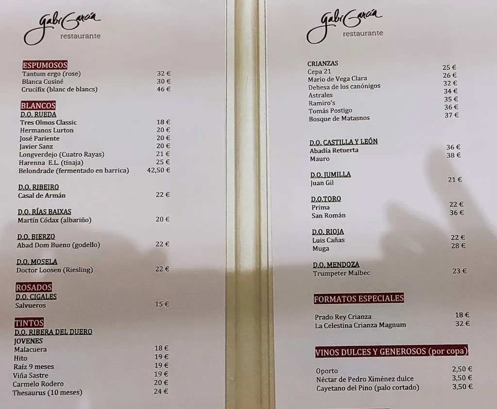 Menu_Restaurante Gabi García Valladolid_Provincia de Valladolid_image_1