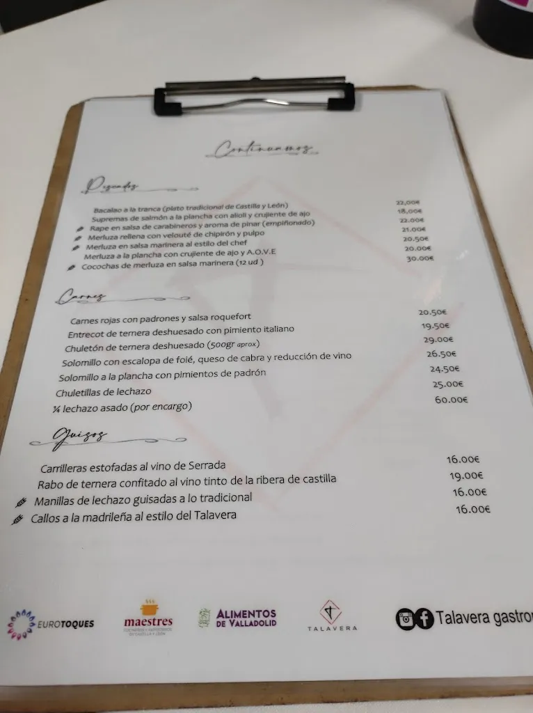 Menu_Talavera Gastronomía_Provincia de Valladolid_image_1