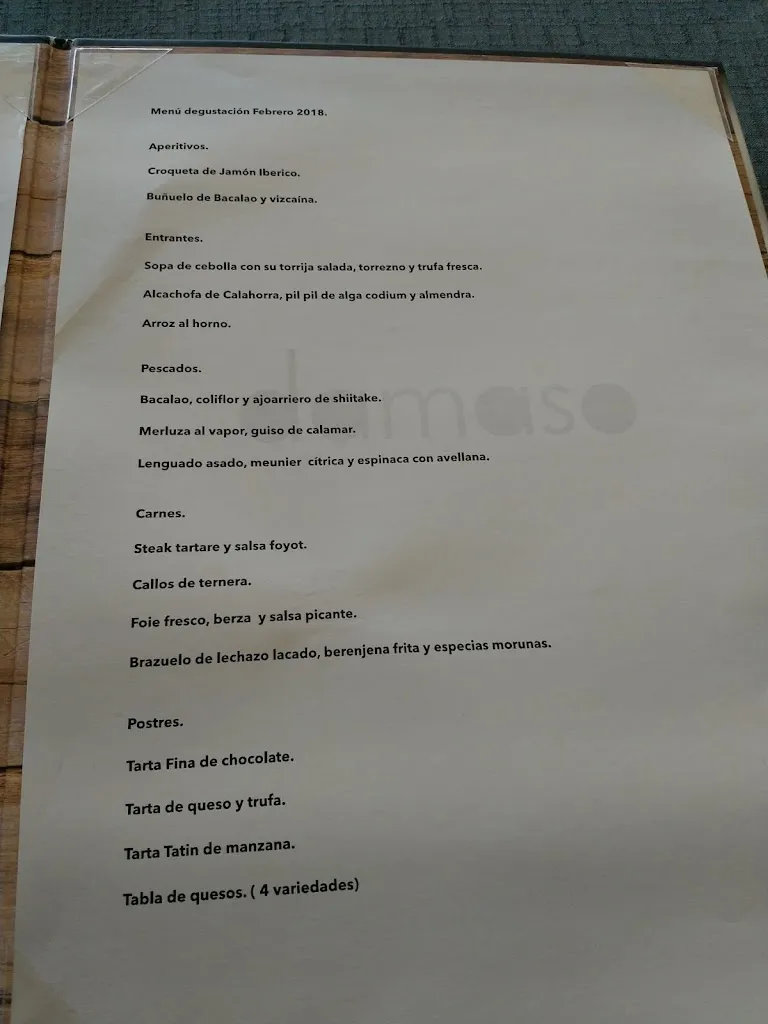 Menu_Restaurante Dámaso_Provincia de Valladolid_image_2