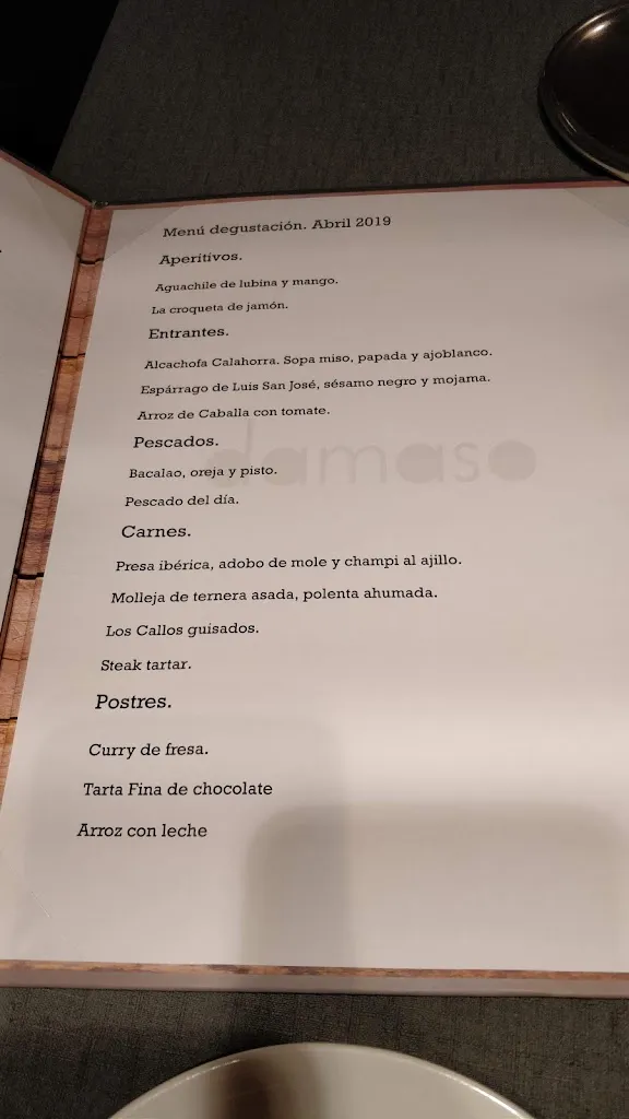 Menu_Restaurante Dámaso_Provincia de Valladolid_image_3