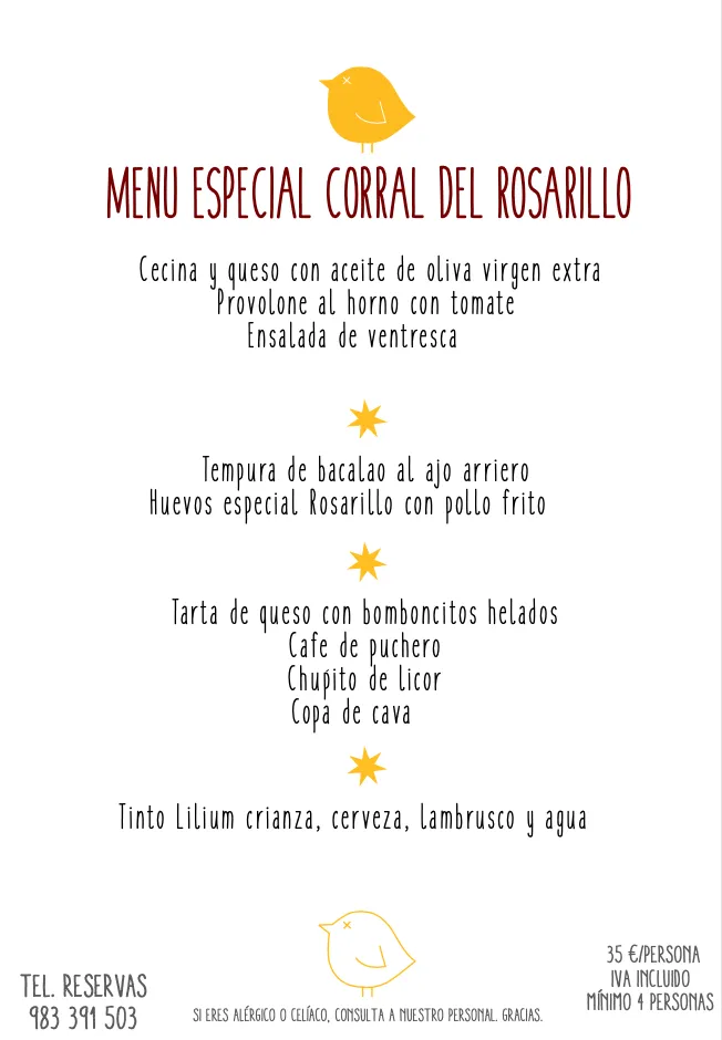 Menu_Corral del Rosarillo_Provincia de Valladolid_image_1