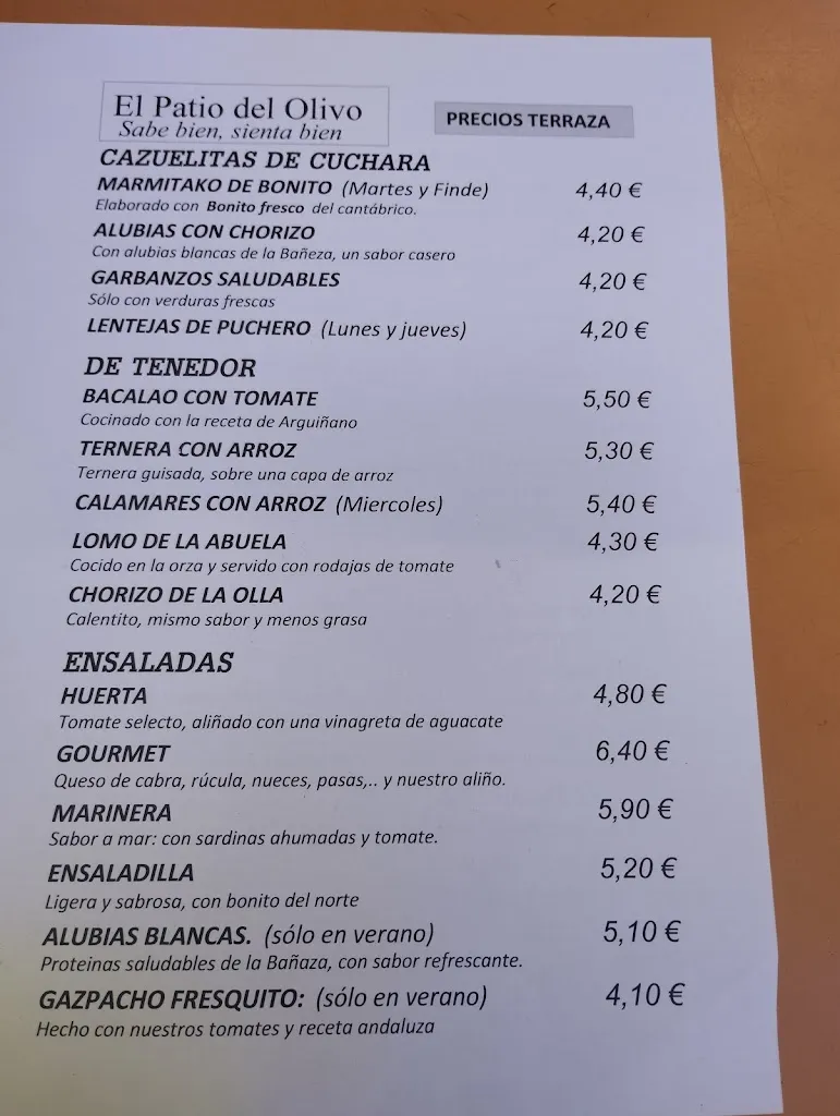 Menu_El Patio del Olivo_Provincia de Valladolid_image_1