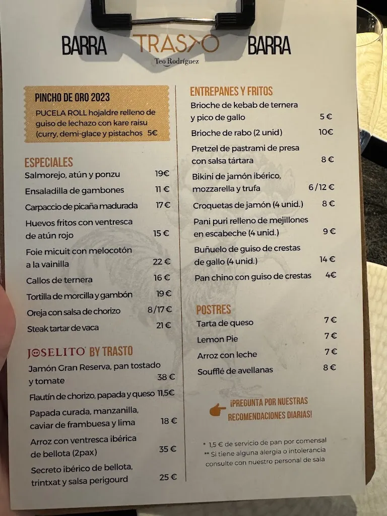 Menu_Trasto Tapas (Teo Rodríguez)_Provincia de Valladolid_image_4