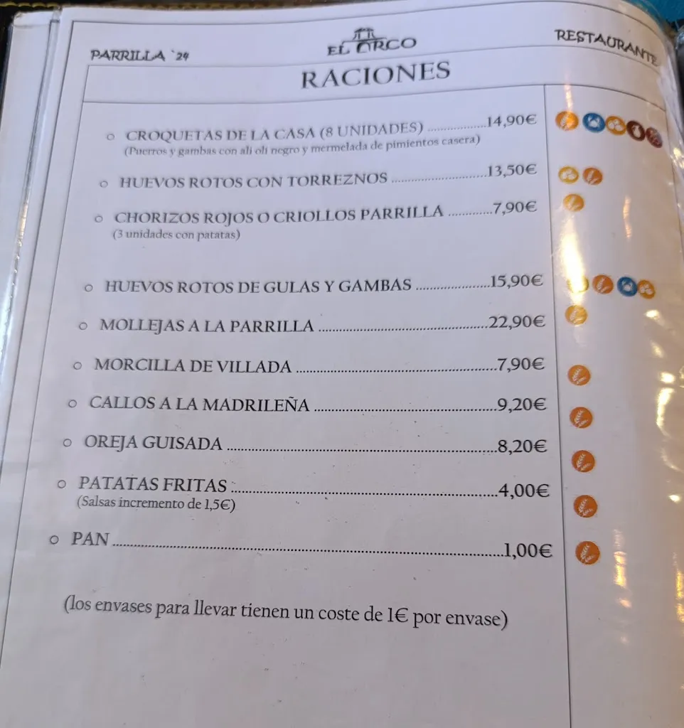 Menu_Bar Restaurante El Arco_Sahagún_image_1