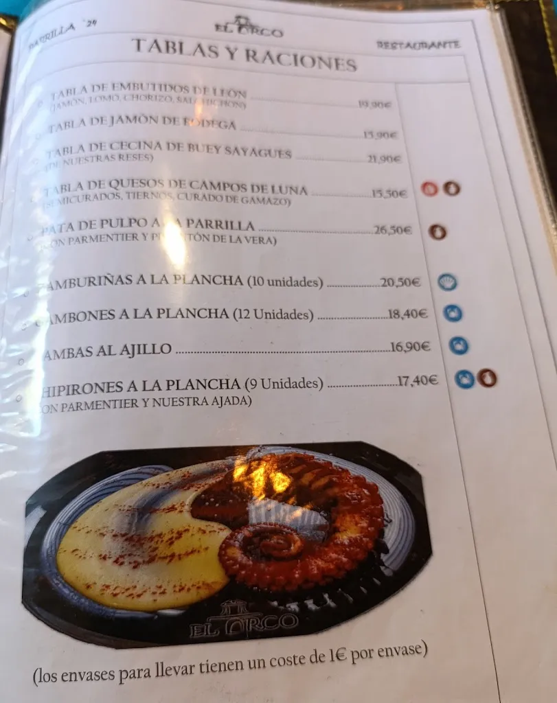 Menu_Bar Restaurante El Arco_Sahagún_image_2