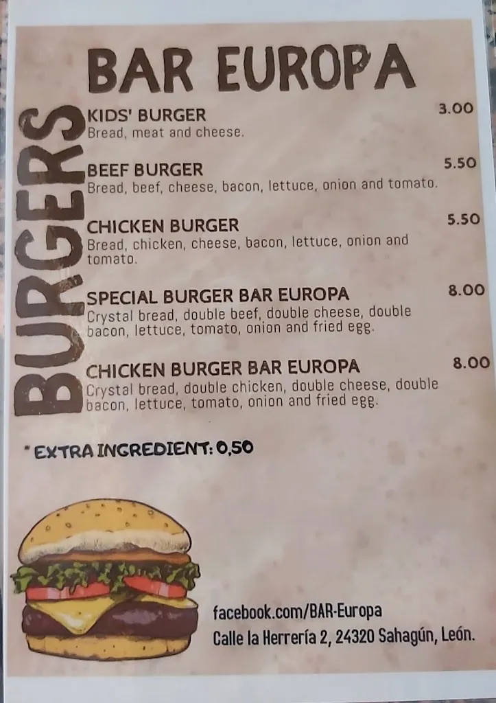 Menu_Bar Europa_Sahagún_image_2