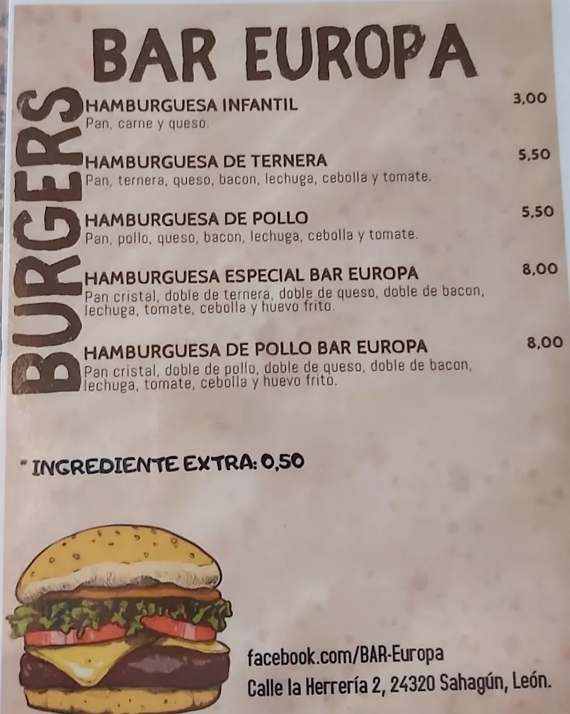 Menu_Bar Europa_Sahagún_image_3