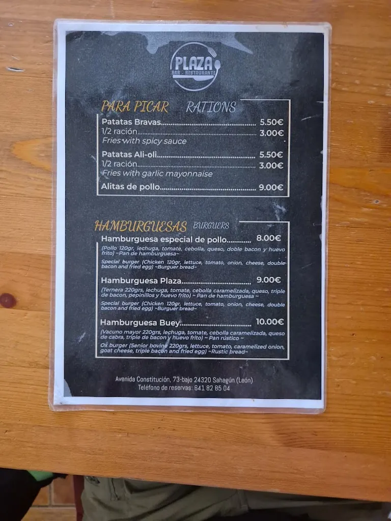 Menu_Bar Plaza_Sahagún_image_2