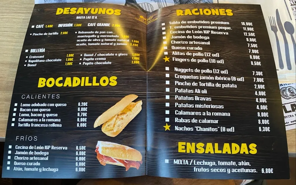 Menu_Café bar OASIS_San Justo de la Vega_image_2