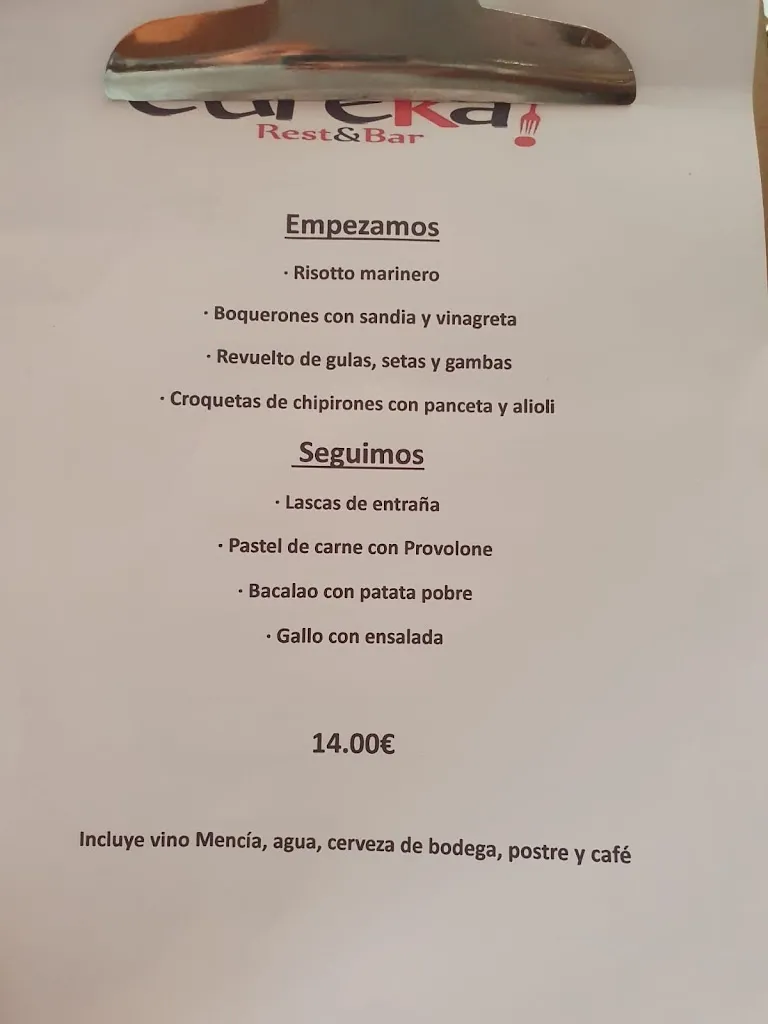 Menu_eureKa Rest&Bar_Ponferrada_immagine_1