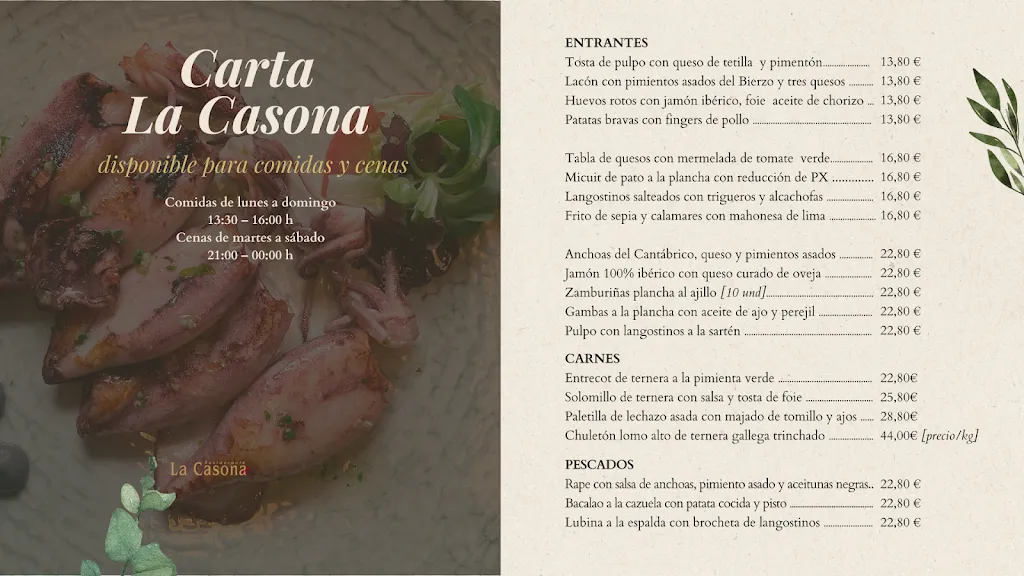 Menu_Restaurante La Casona_Ponferrada_image_1