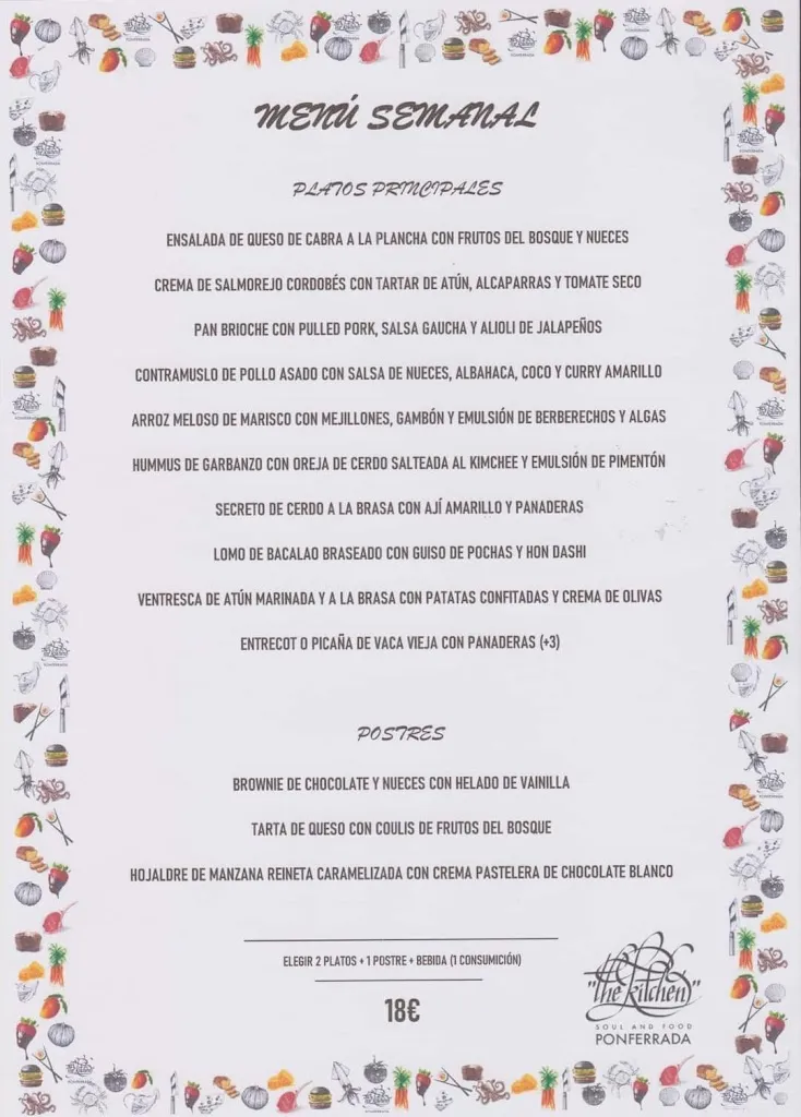Menu_THE KITCHEN SOUL AND FOOD PONFERRADA_Ponferrada_image_2