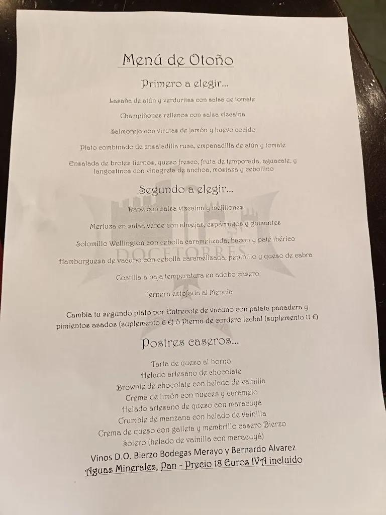 Menu_Doce Torres_Ponferrada_image_2