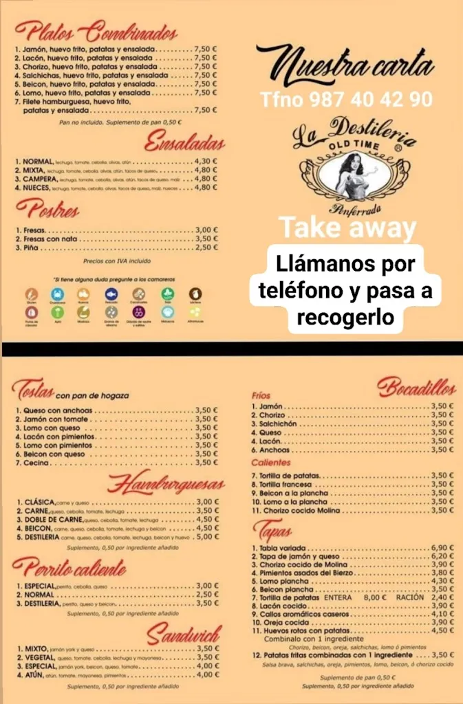 Menu_La Destilería Bar_Ponferrada_image_1