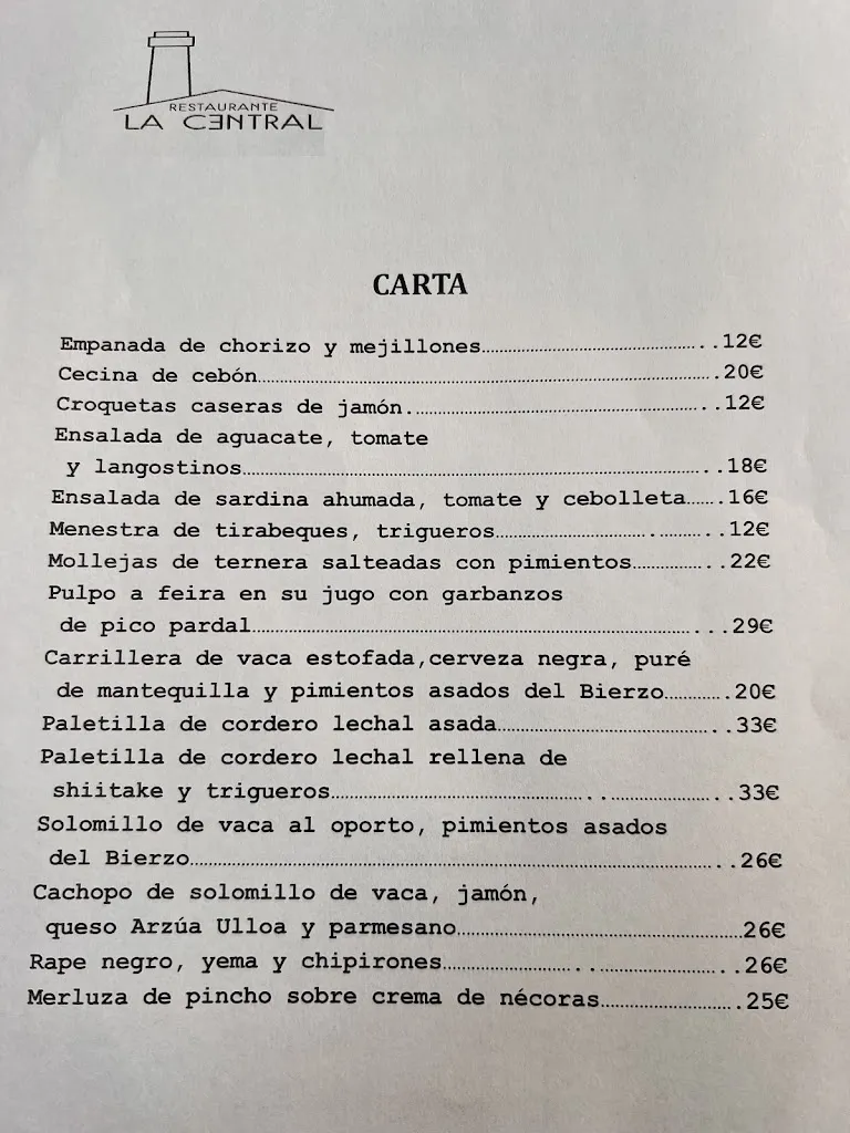 Menü_Cafetería La Central_Ponferrada_Bild_3