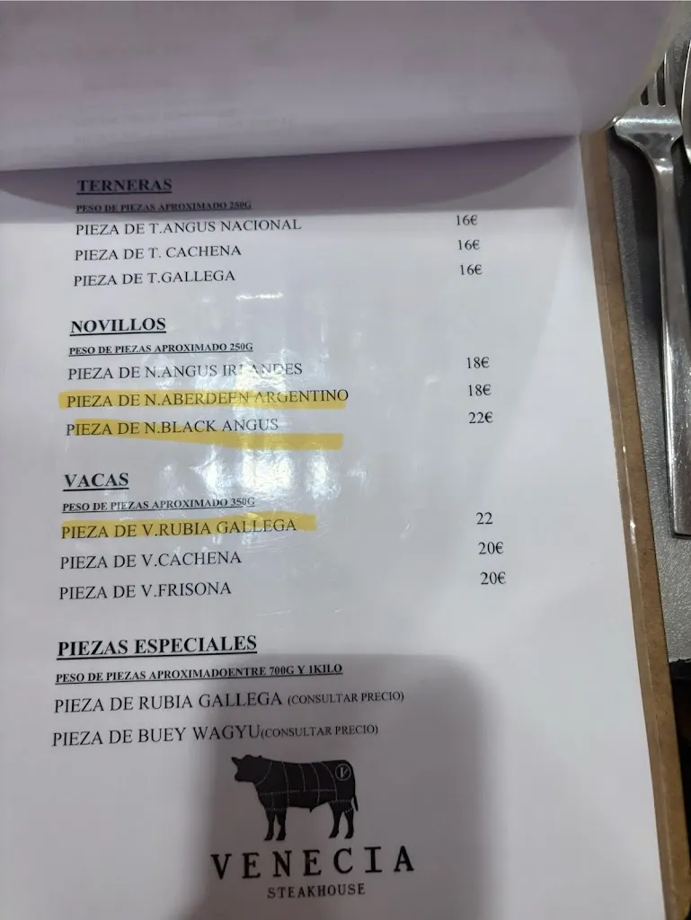 Menü_Restaurante Bar Venecia_Ponferrada_Bild_1