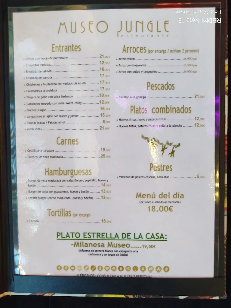 Menu_Museo Jungle_Ponferrada_image_1
