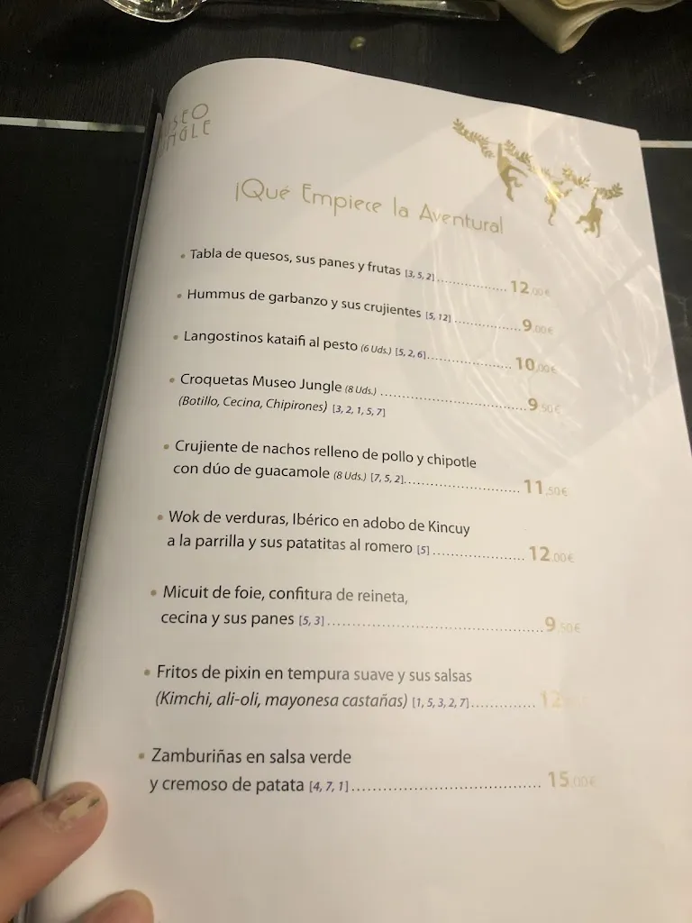Menu_Museo Jungle_Ponferrada_image_4