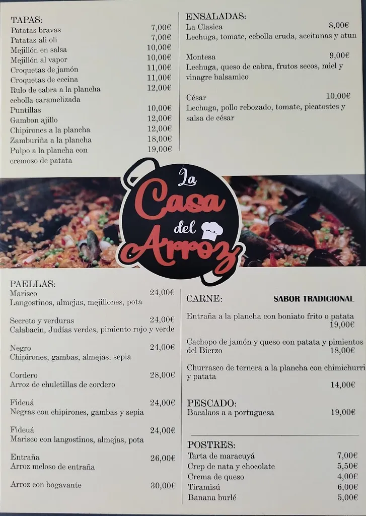 Menu_La casa del arroz_Ponferrada_image_1