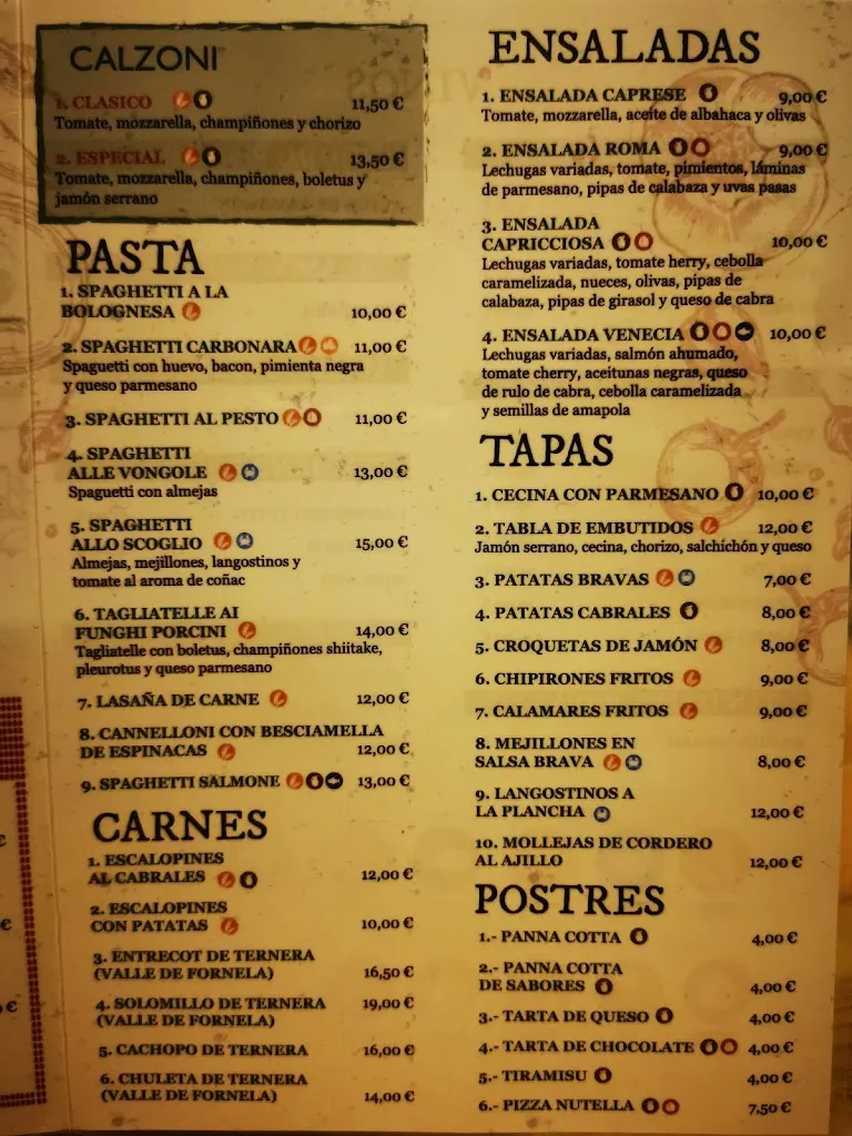Menu_Pizzeria La Capricciosa_Ponferrada_image_1