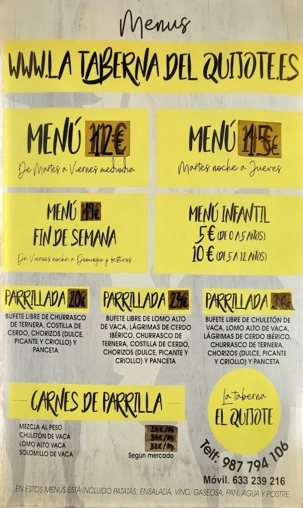 Menu_Restaurante La Taberna del Quijote_Ponferrada_image_2