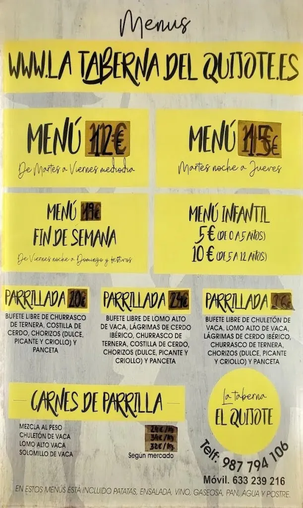 Menu_Restaurante La Taberna del Quijote_Ponferrada_image_3