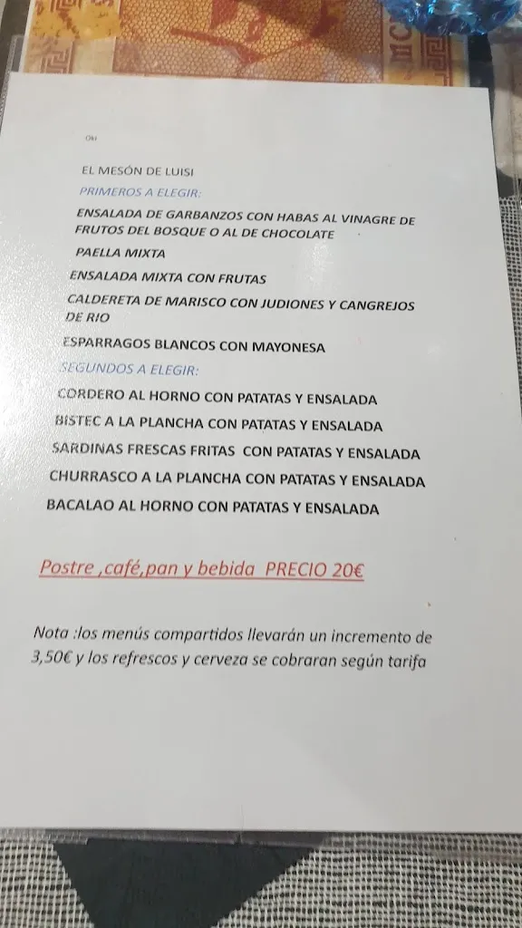 Menu_El Mesón de Luisi_Ponferrada_image_1