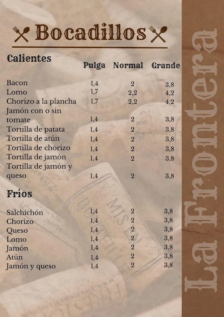 Menu_La Frontera_Ponferrada_image_1