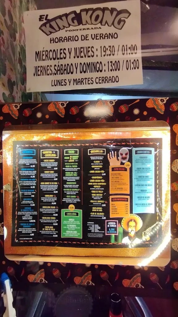 Menu_El King Kong_Ponferrada_image_4