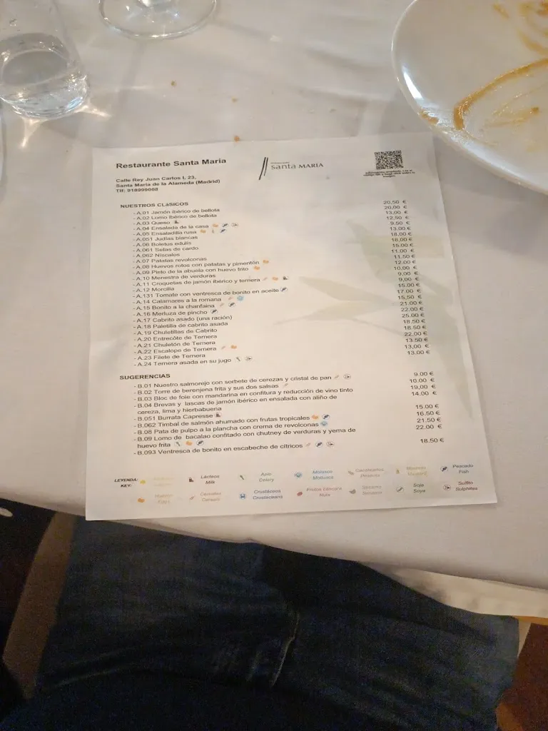 Menu_Restaurante Santa María_Santa María de la Isla_image_1