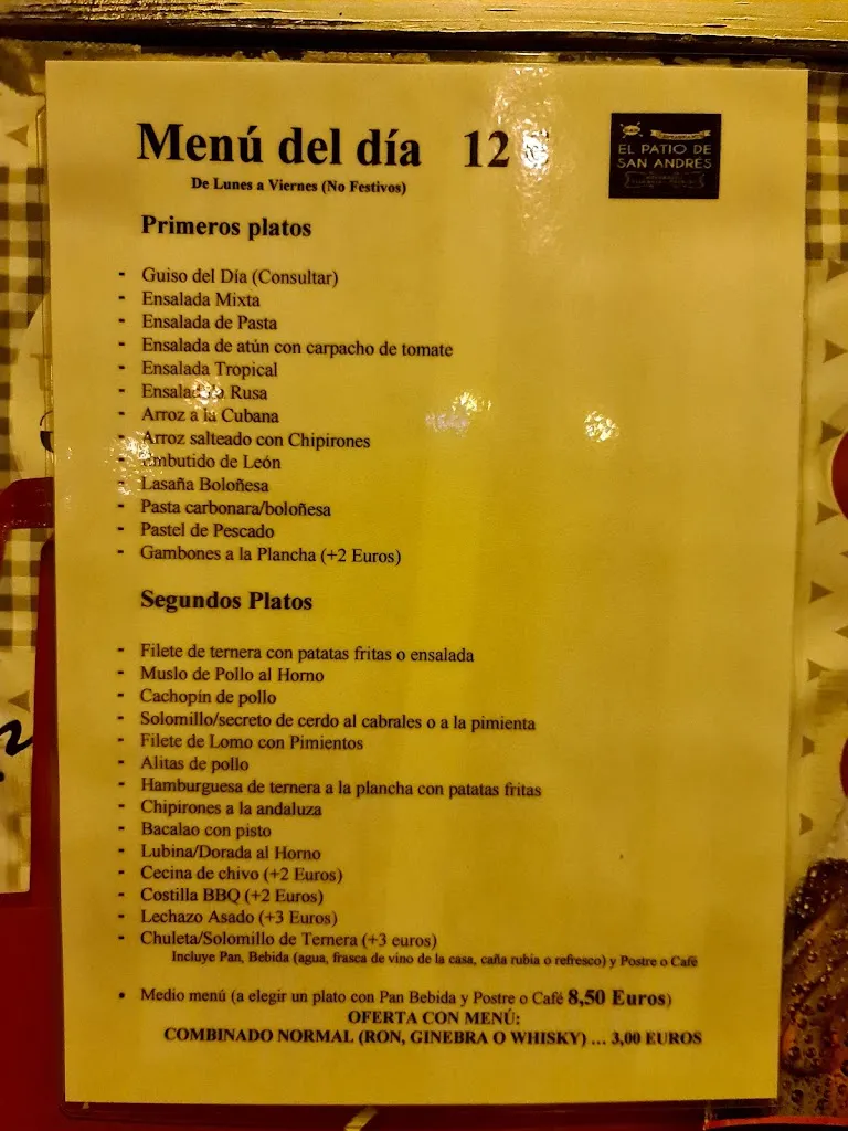 Menu_El Patio de San Andrés_San Andrés del Rabanedo_immagine_1