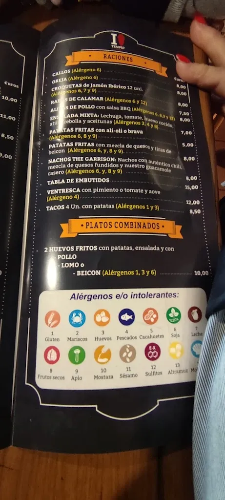 Menu_The Garrison_San Andrés del Rabanedo_image_4