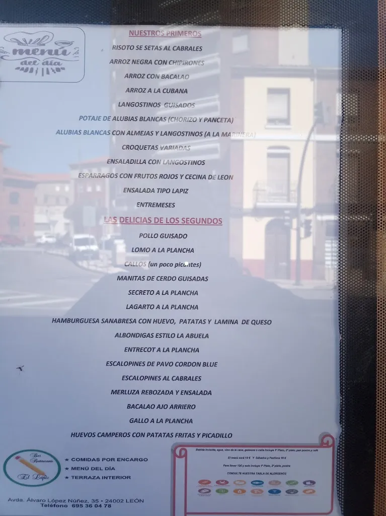 Menu_Bar restaurante El Lápiz_San Andrés del Rabanedo_image_1