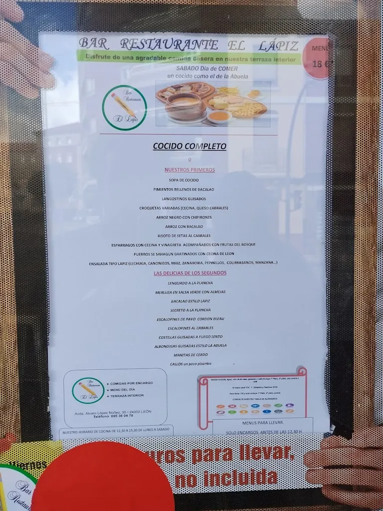 Menu_Bar restaurante El Lápiz_San Andrés del Rabanedo_image_2