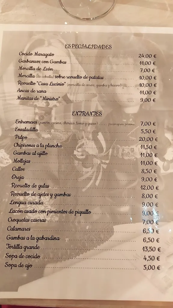 Menu_Mesón Casa Lucinio_Santiago Millas_image_1
