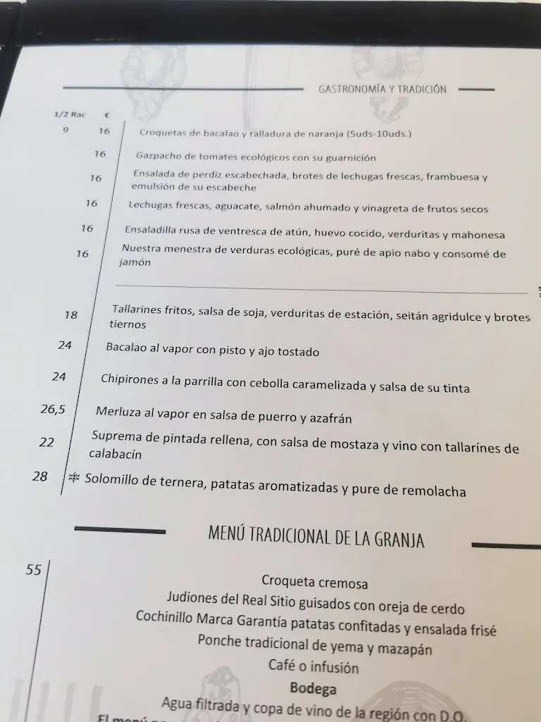 Menu_Restaurante Parador de La Granja Puerta de la Reina_San Ildefonso_image_1