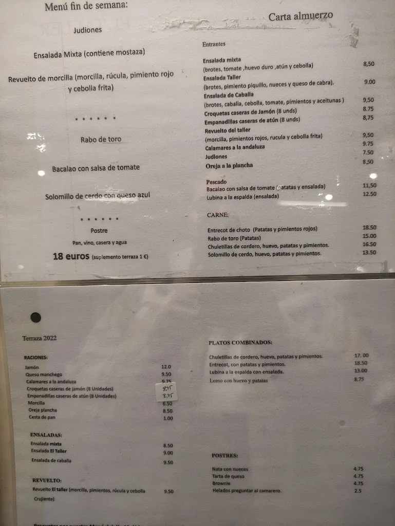 Menu_El Taller_San Ildefonso_image_1