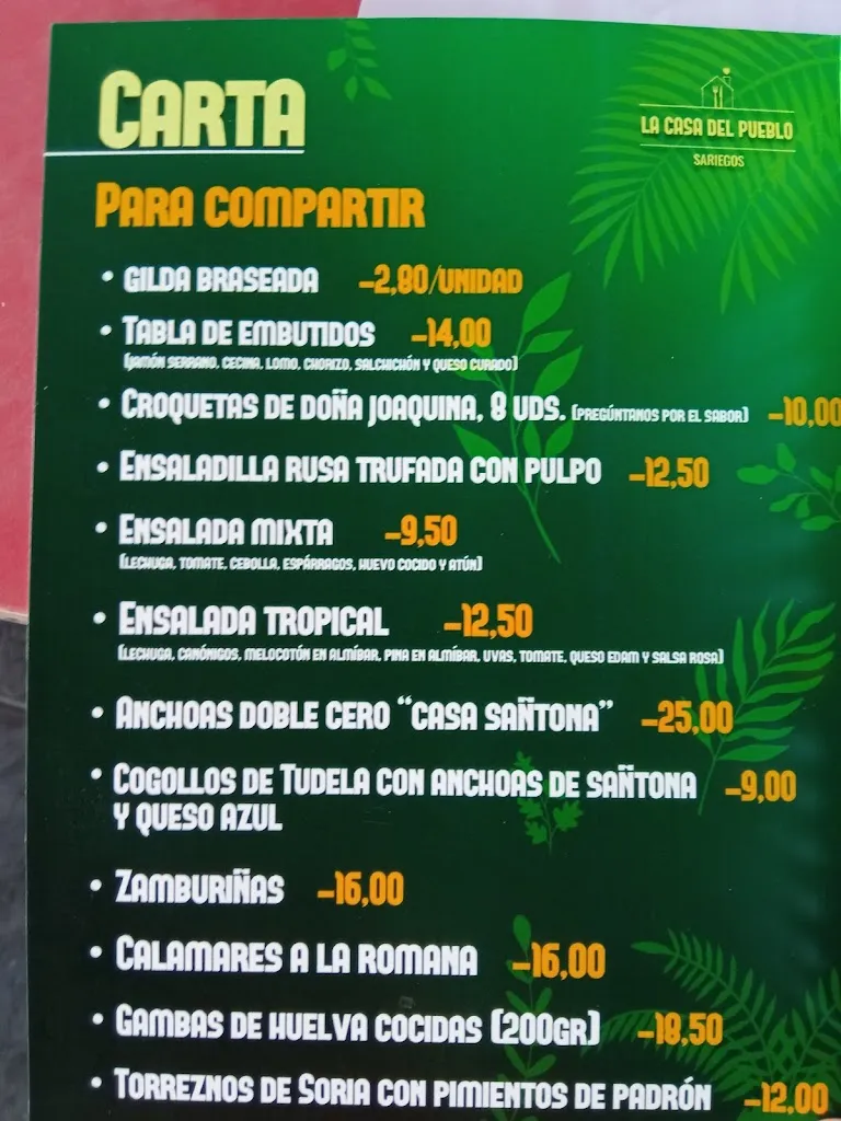 Menu_La Casa del Pueblo Sariegos_Sariegos_image_4