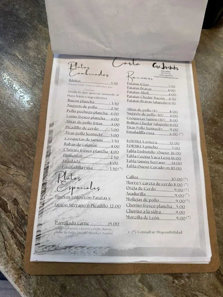 Menu_Café Bar Las Praderas_Santovenia de la Valdoncina_image_1