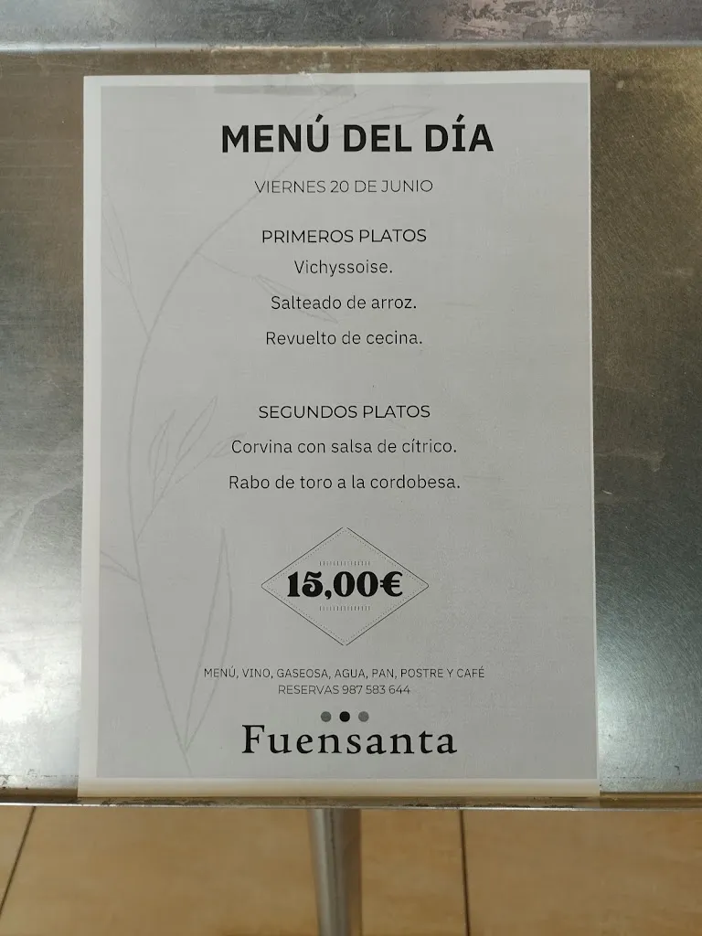 Menu_Cafetería Restaurante Fuensanta_Santovenia de la Valdoncina_image_1