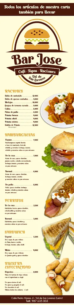 Menu_Café Bar Jose_Val de San Lorenzo_image_2