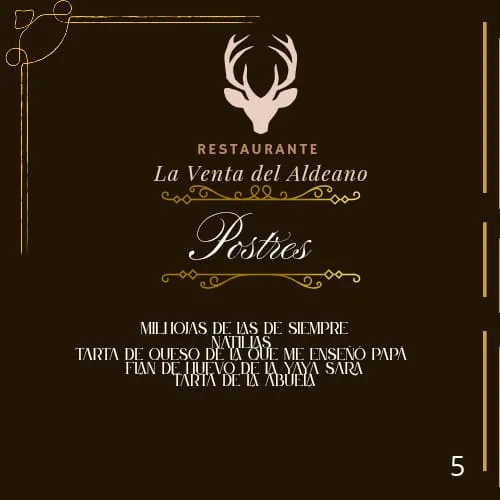 Menu_Restaurante y Centro de Turismo Rural la Venta del Aldeano_Valdelugueros_image_3