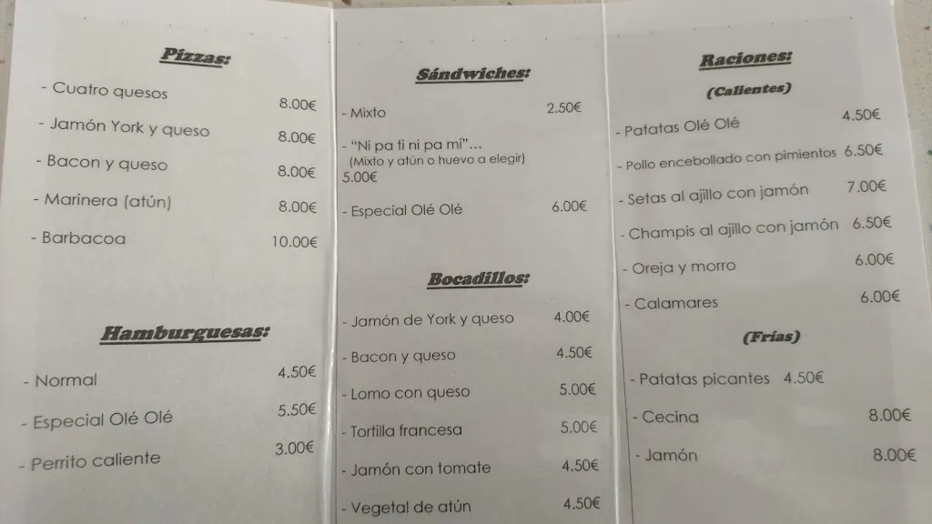 Menu_Ole Ole_Valdefuentes del Páramo_image_2