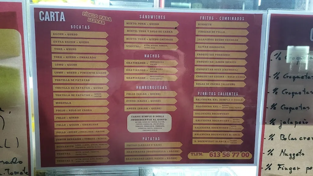 Menu_Bocateria Al~Andalus_Valdefuentes del Páramo_image_1