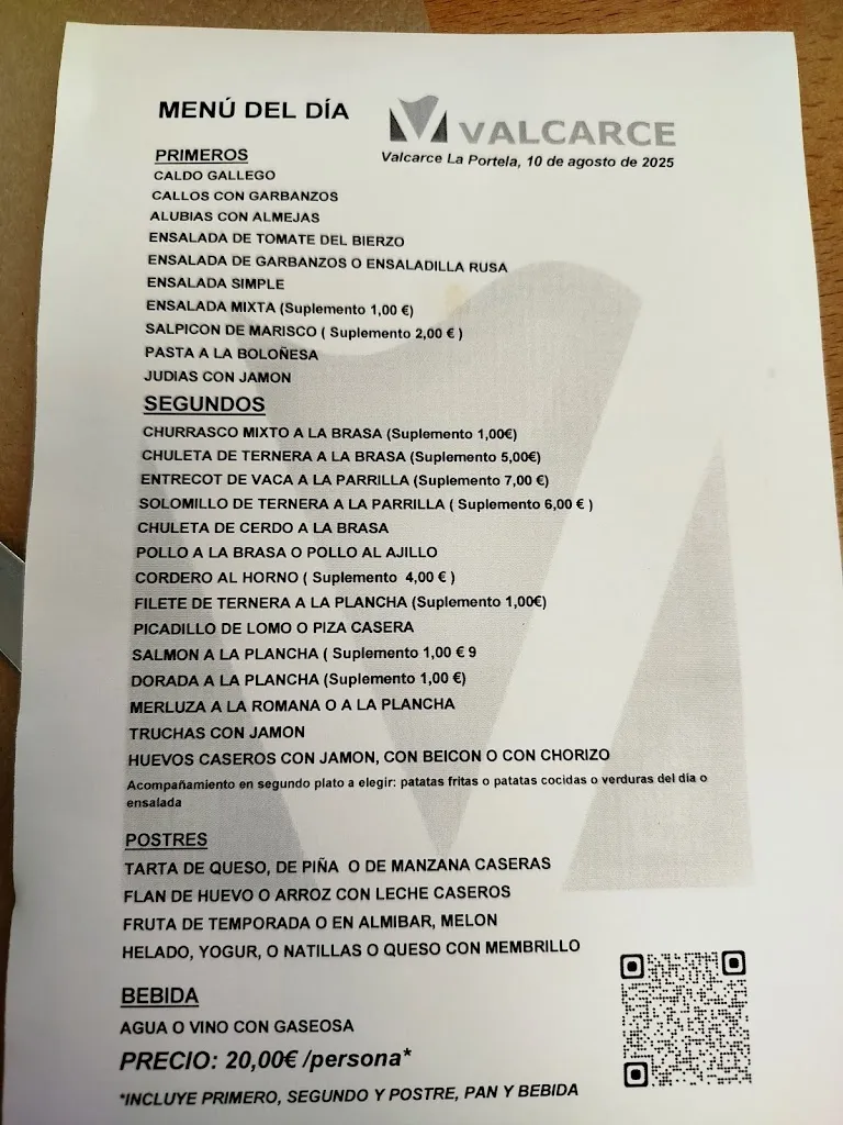 Menu_Restaurante Valcarce_Vega de Valcarce_image_1