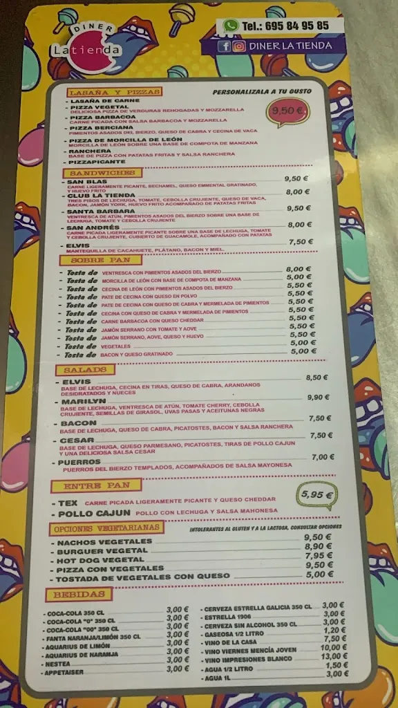 Menu_Diner la tienda_Vega de Espinareda_image_1