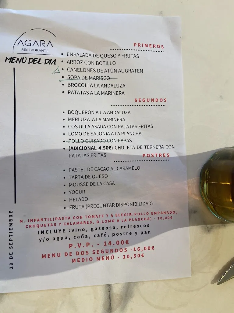 Menu_RESTAURANTE CASA AGARA VILLADANGOS_Villadangos del Páramo_image_1