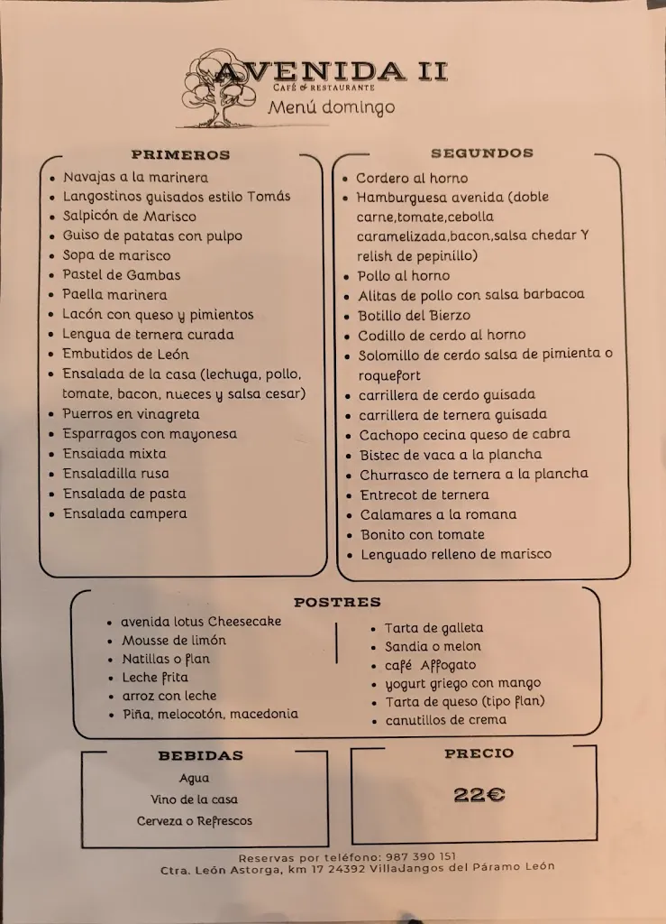 Menu_Hostal, Restaurante y Cafetería - Avenida II_Villadangos del Páramo_immagine_2