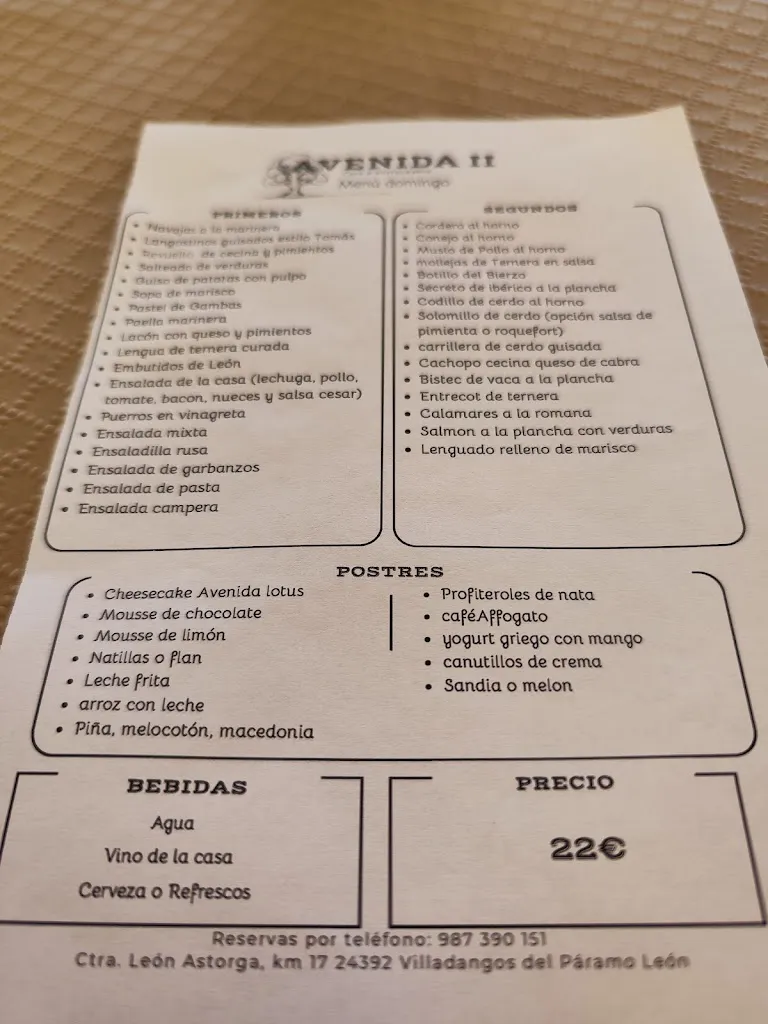 Menu_Hostal, Restaurante y Cafetería - Avenida II_Villadangos del Páramo_immagine_4