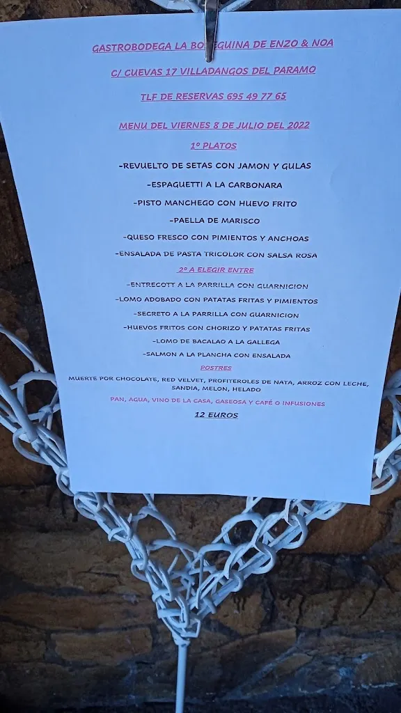 Menü_Bodega restaurante cerrado hasta nueva gerencia_Villadangos del Páramo_Bild_3